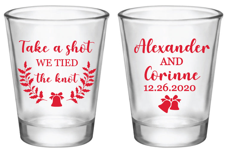 Christmas Wedding Shot Glasses