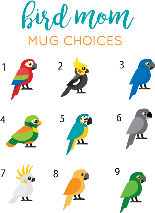 Personalized bird mom mug