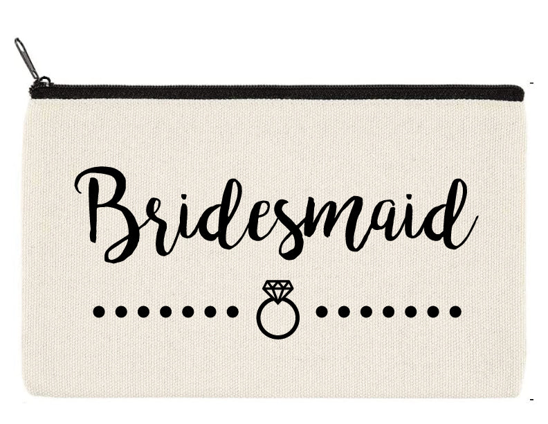 Bridesmaid makeup bag, bridesmaid gifts, bridesmaid canvas toiletry bags –  Factory21 Store