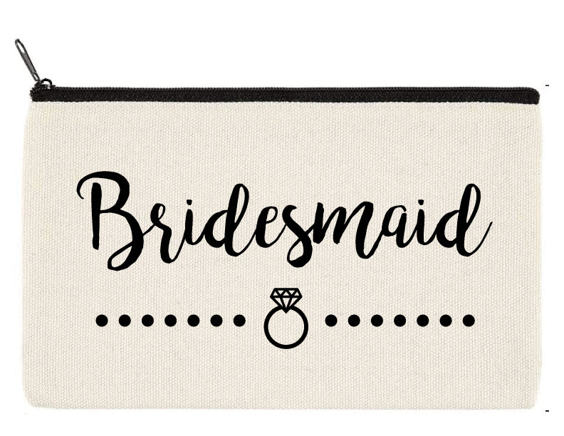 Bridesmaid makeup bags