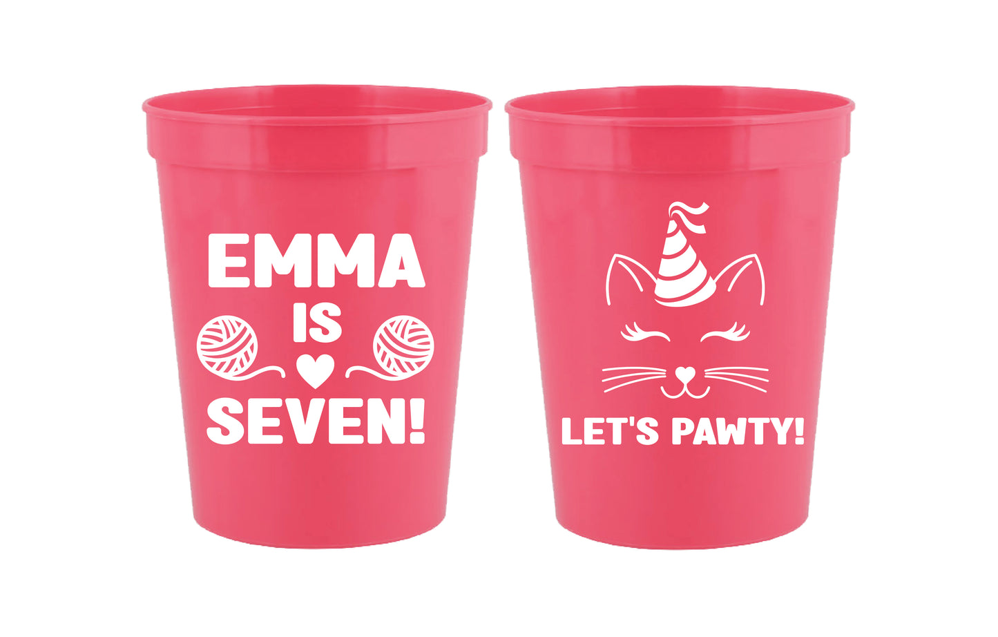 Cat birthday Party Cups