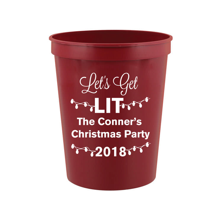 Christmas party cups