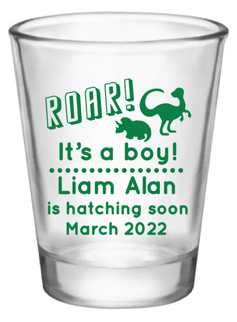 Dinosaur Baby Shower Shot Glasses