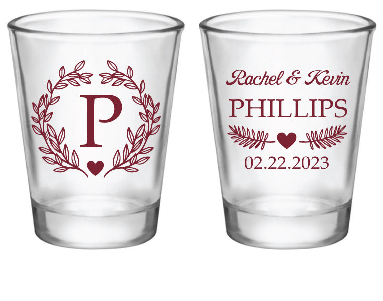 Monogram shot glasses