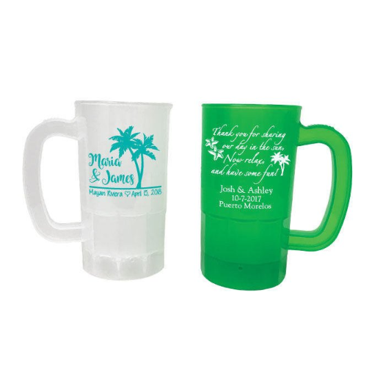 Destination wedding beer steins