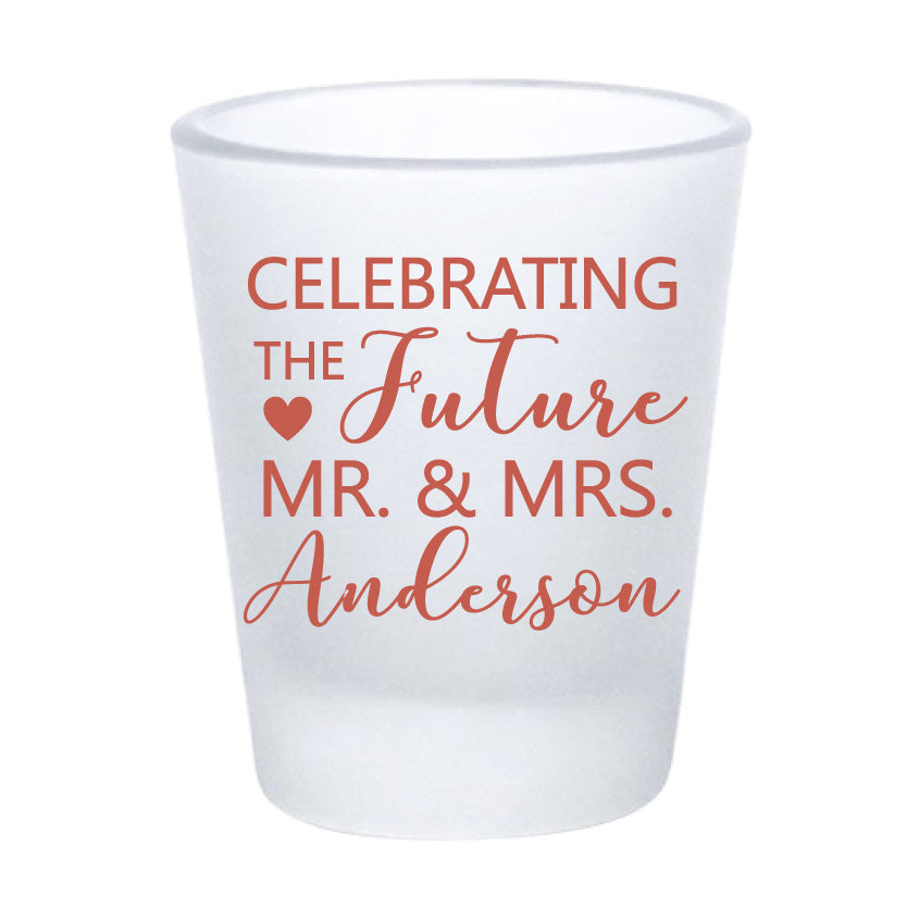 Engagement party shot glasses