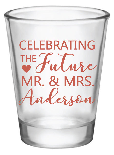 Engagement party shot glasses - Celebrating the future Mr. & Mrs.