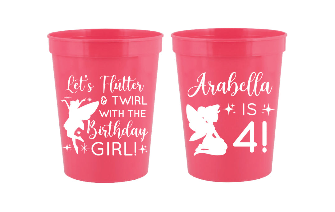 Tazas de cumpleaños de hadas