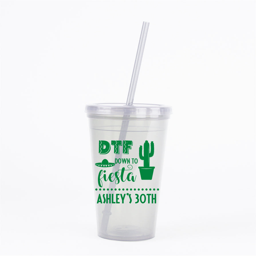 Fiesta birthday tumblers