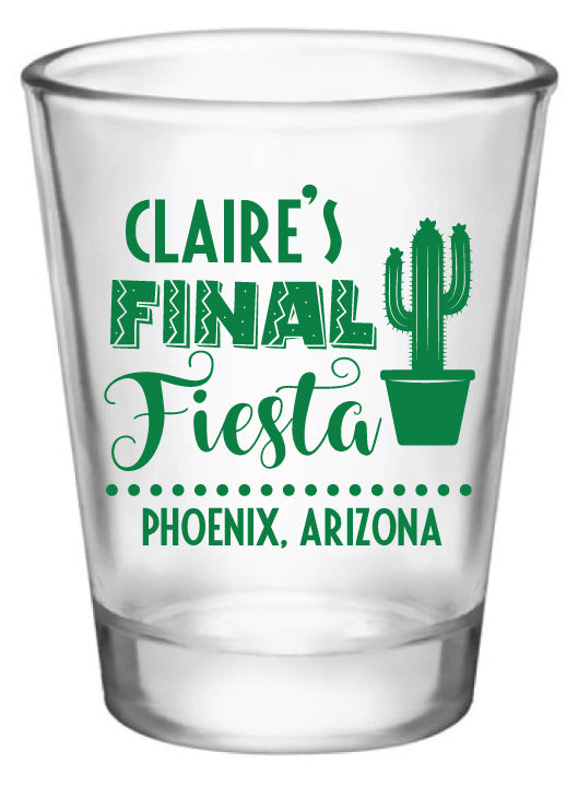 Final Fiesta- Bachelorette party shot glasses