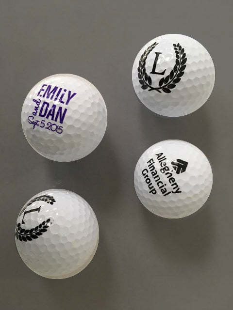 Personalized golf balls, perfect wedding favors, gifts, or promotional for your company!