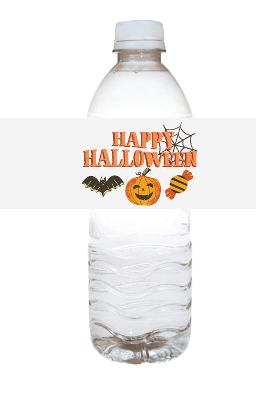 Halloween water bottle labels