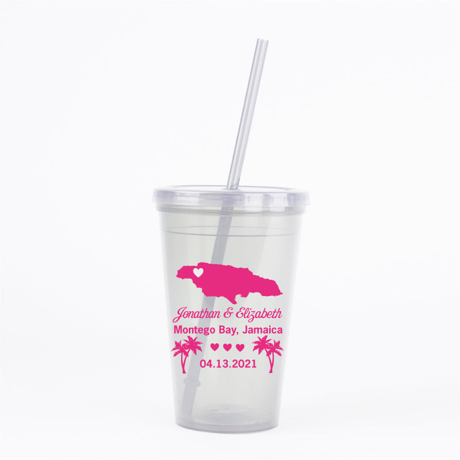 Jamaica wedding tumblers