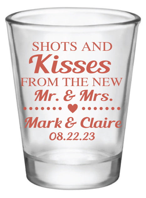 Shots & Kisses From the New Mr. & Mrs. Shot Glasses