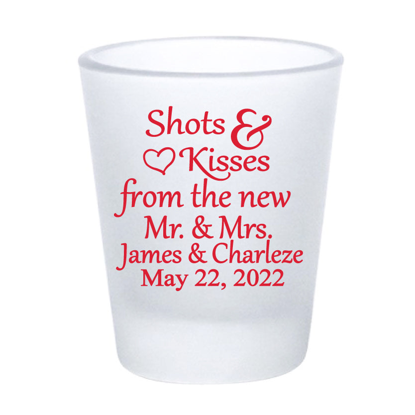 Shots & Kisses From the New Mr. & Mrs. Shot Glasses
