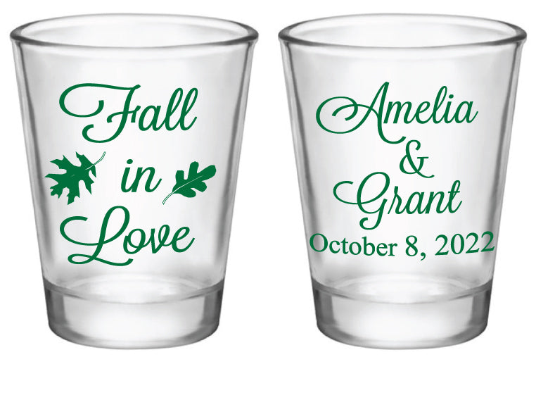 Fall in love shot glasses- Leaves