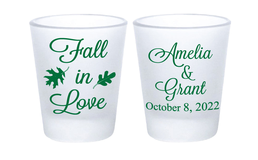 Fall in love shot glasses- Leaves