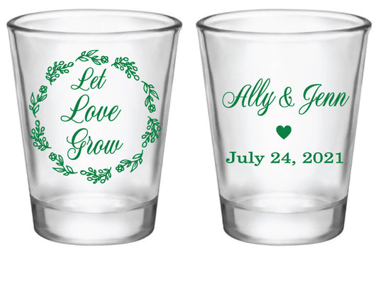 Let Love Grow Shot Glasses