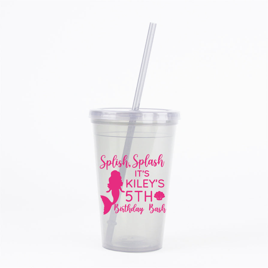 Mermaid birthday tumblers