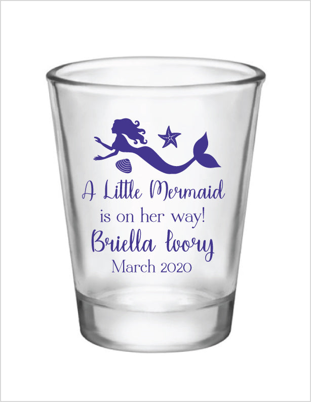 Mermaid baby shower favors, personalized baby shower shot glasses –  Factory21 Store