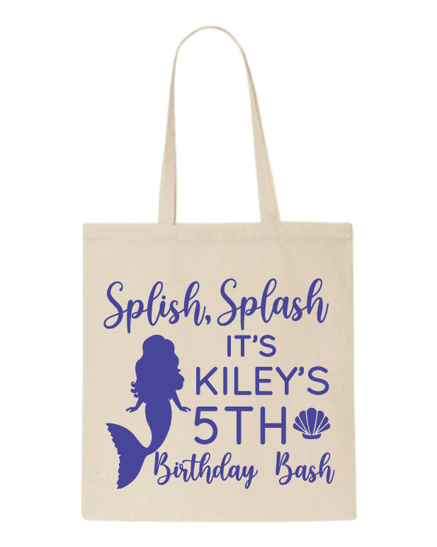 Personalized mermaid birthday party favors, mermaid party gift bags