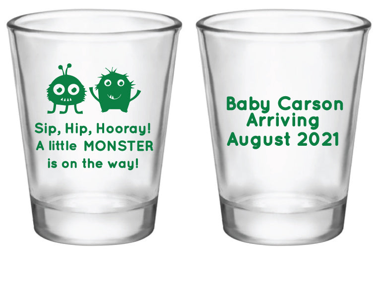 Monster Baby Shower Shot Glasses