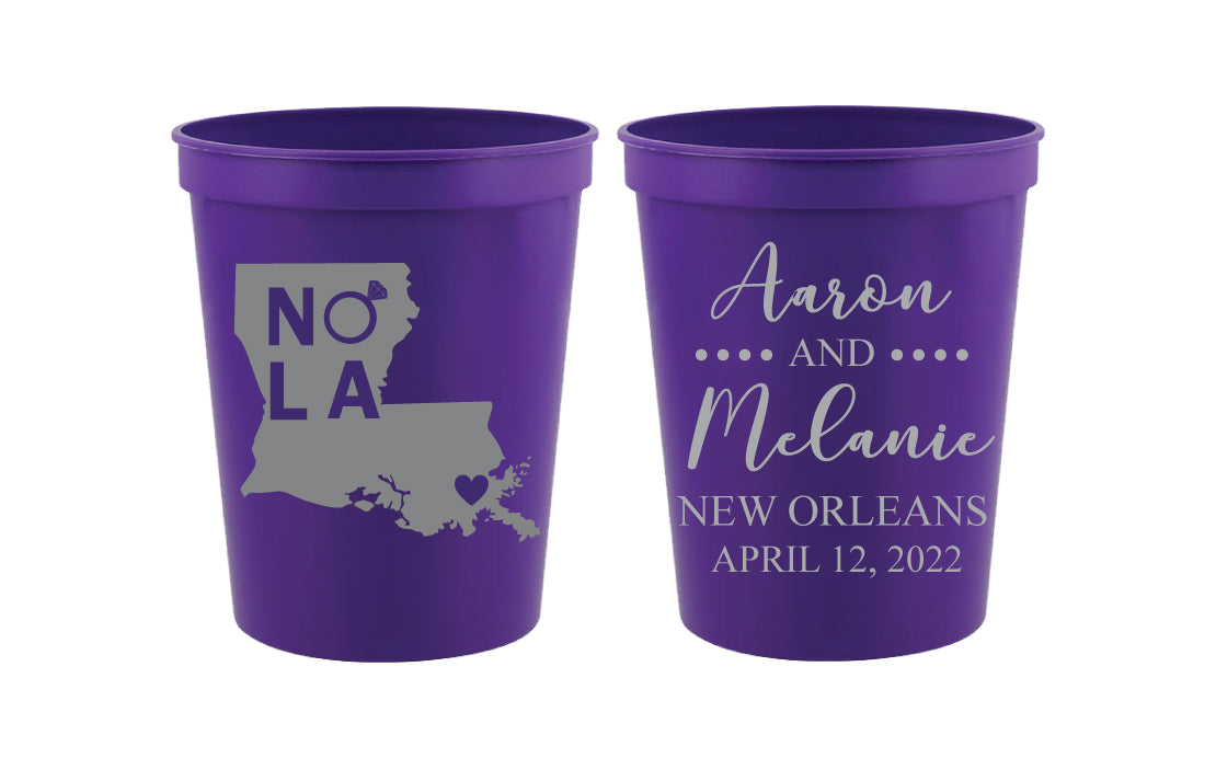 NOLA wedding cups