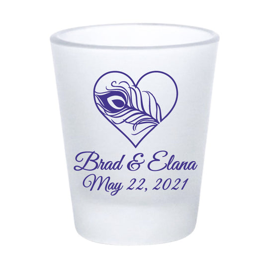 Peacock Feather Shot Glasses