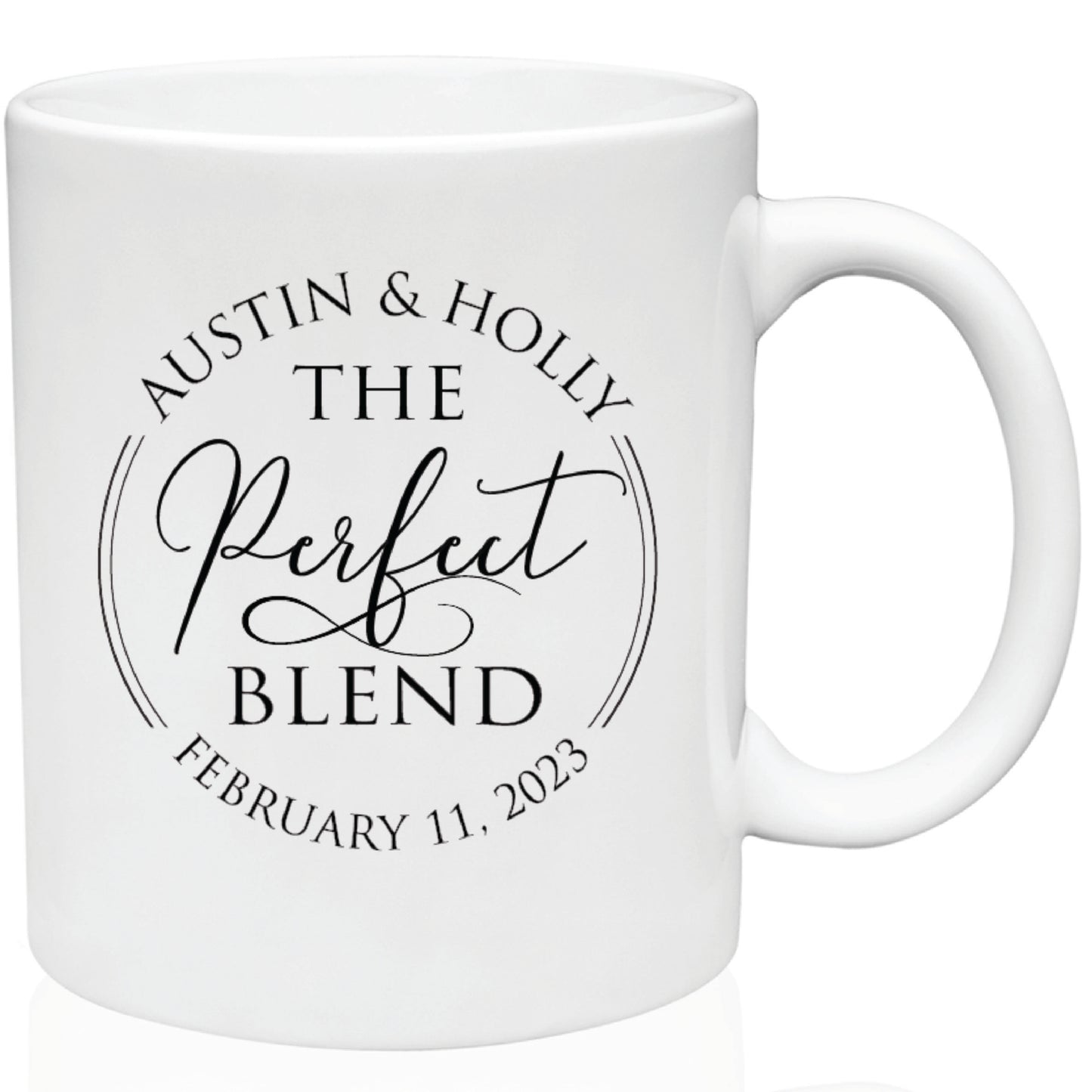 The Perfect Blend Wedding Coffee Mugs