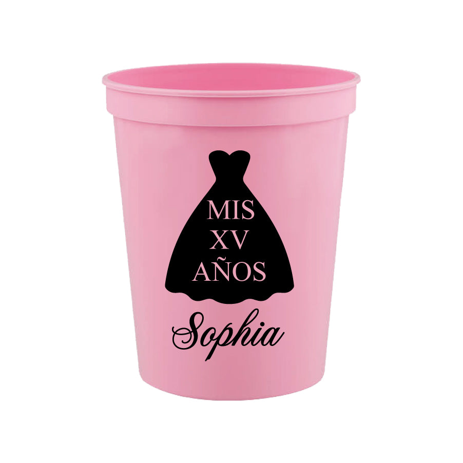 Quinceañera Ball gown design cups