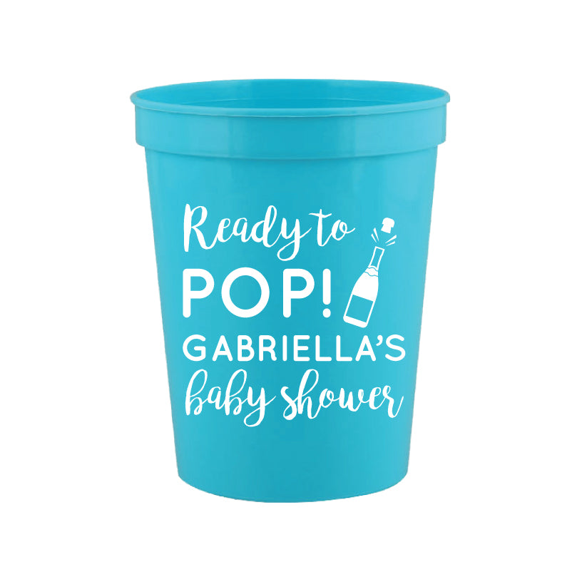 Vasos para baby shower listos para usar