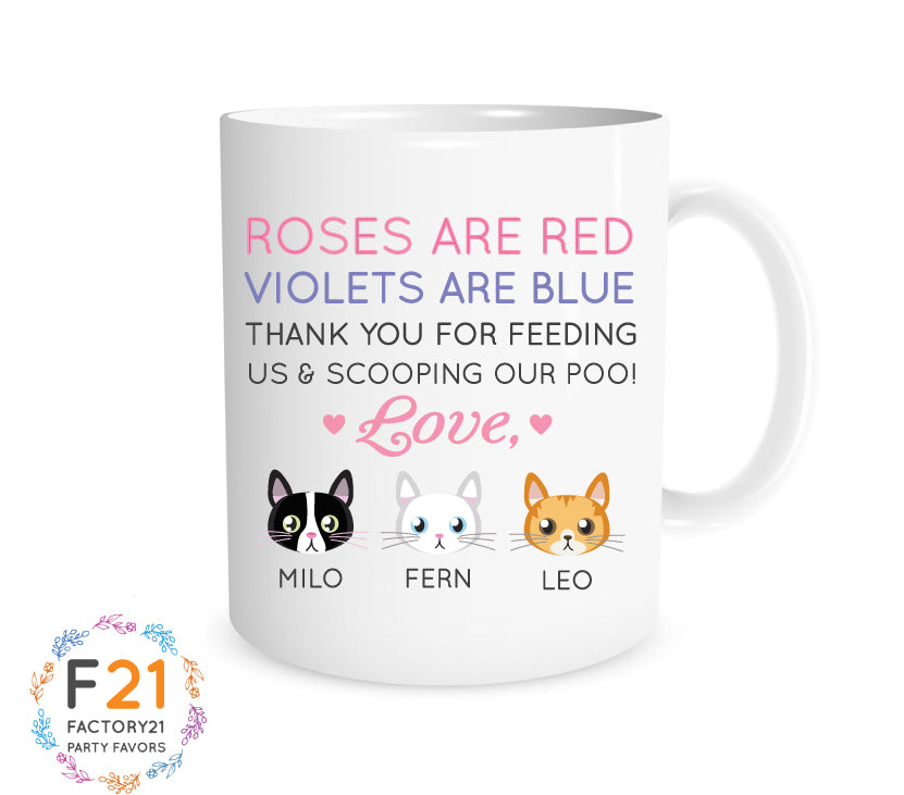 Funny personalized cat mom mug