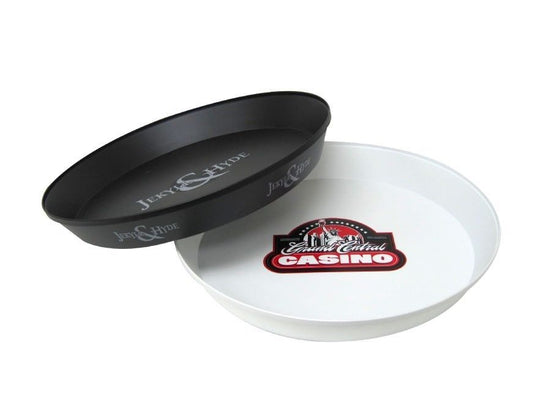 13" restaurant serving trays, printed with your logo of choice in the center, wholesale serving trays