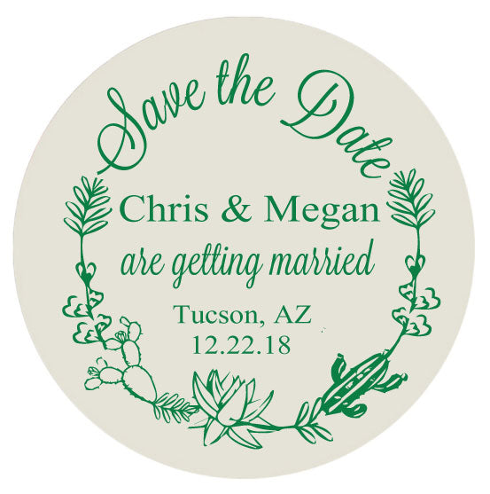 Tarjetas de invitación para boda, tarjetas de invitación para boda con temática de cactus y suculentas, imanes personalizados para guardar la fecha