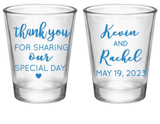 Thank You for Sharing Our Special Day Shot Glasses
