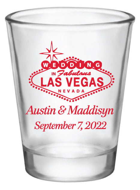 Welcome to Las Vegas wedding shot glasses