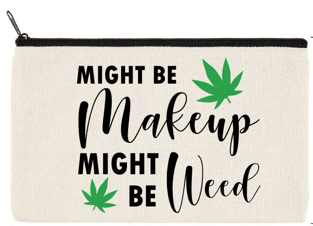 Funny leaf makeup bag
