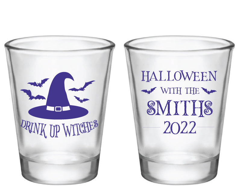 Halloween Party shot glasses- Drink up witches