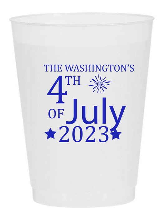 4th of July Frosted Flex Cups