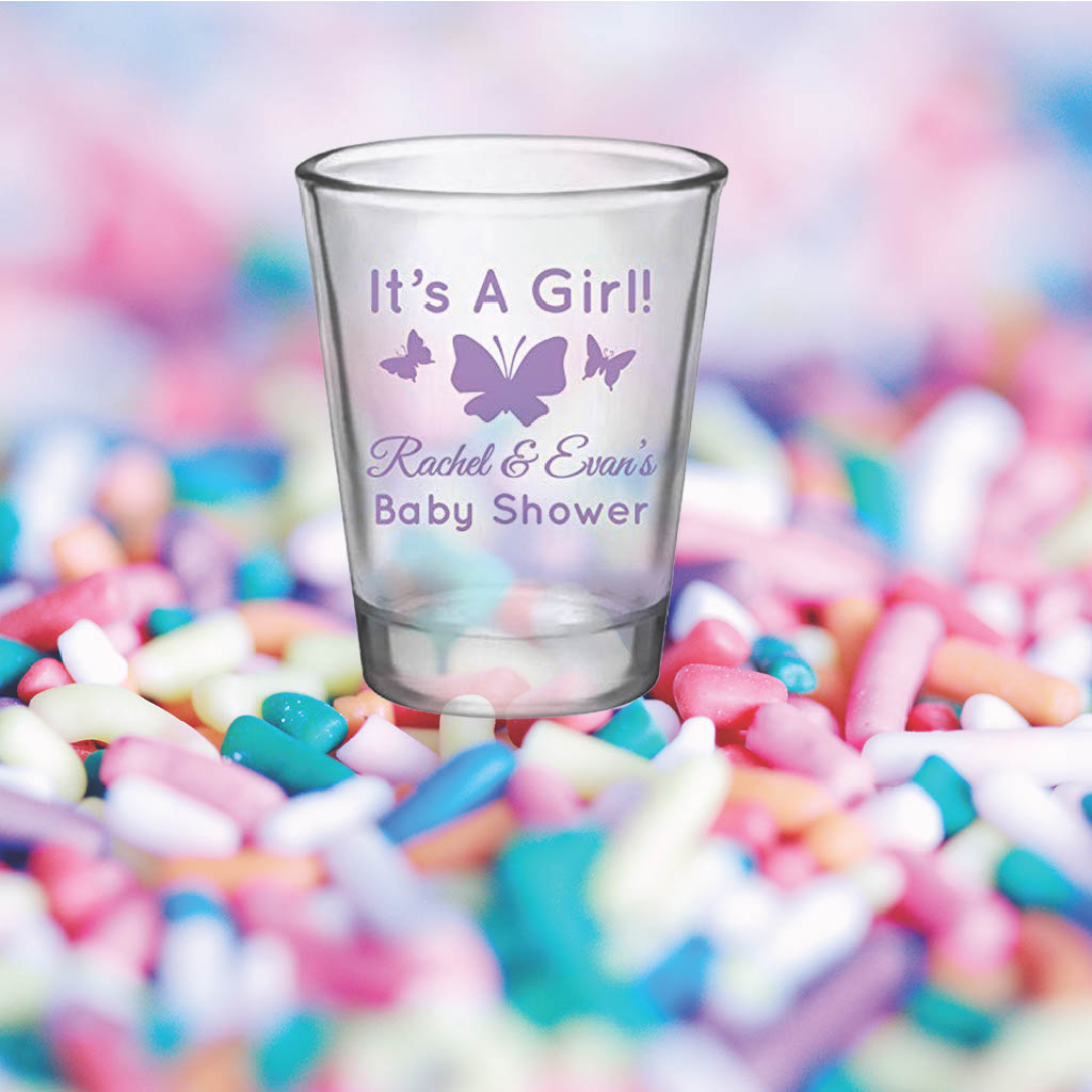 Vasos de chupito con diseño de mariposas para bebés