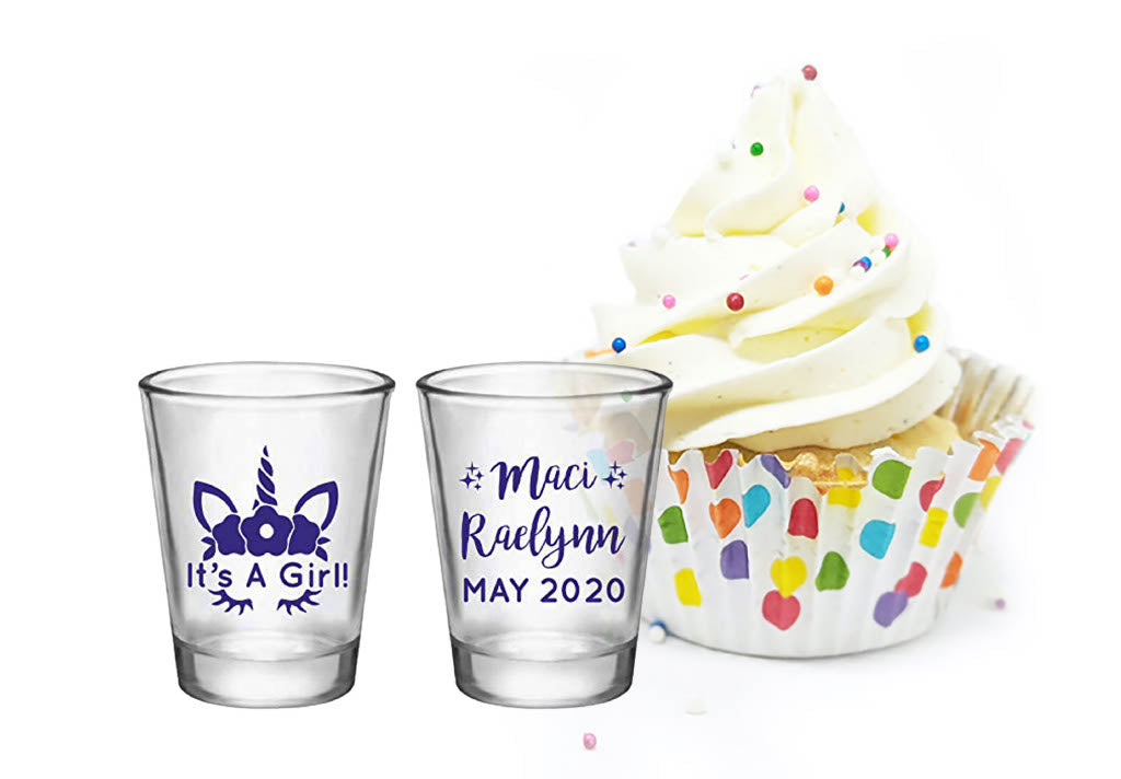 Unicorn Baby Shower Shot Glasses