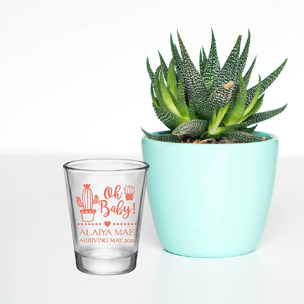 Cactus Baby Shower Shot Glasses