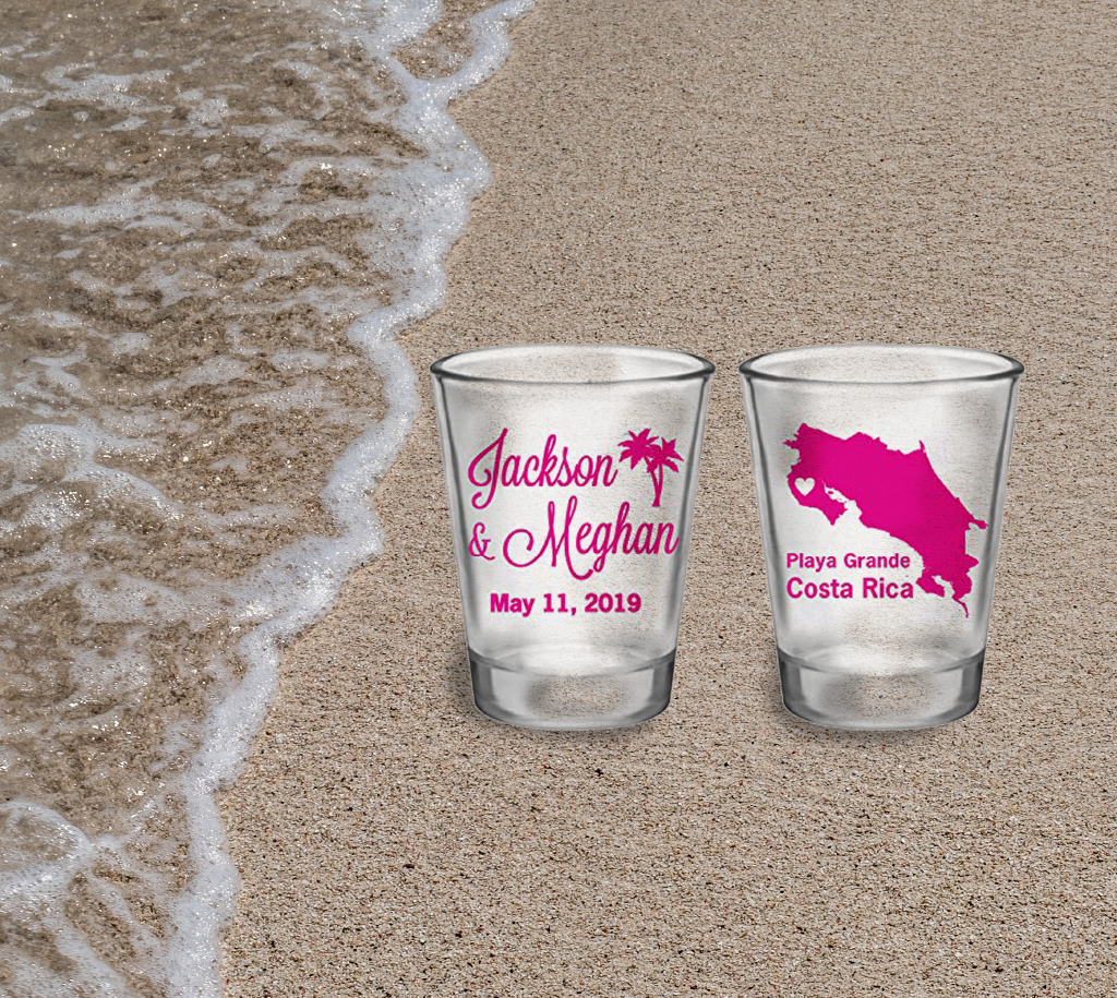 Costa Rica Wedding Shot Glasses
