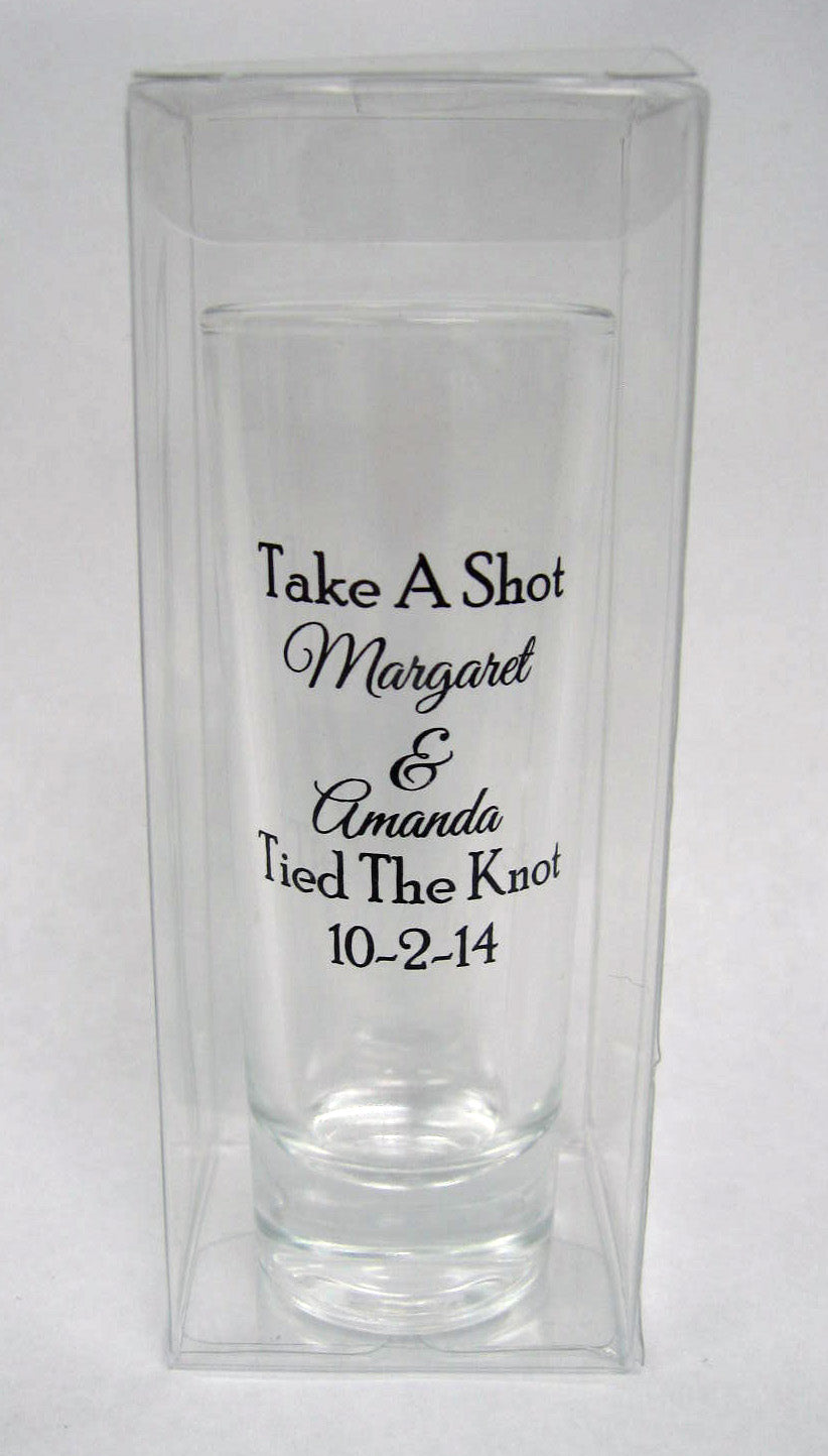clear favor boxes for tall shot glasses