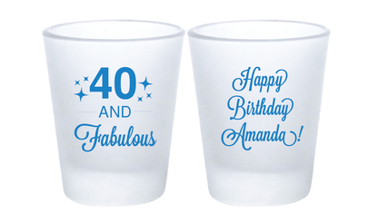 40 and fabulous birthday shot glasses