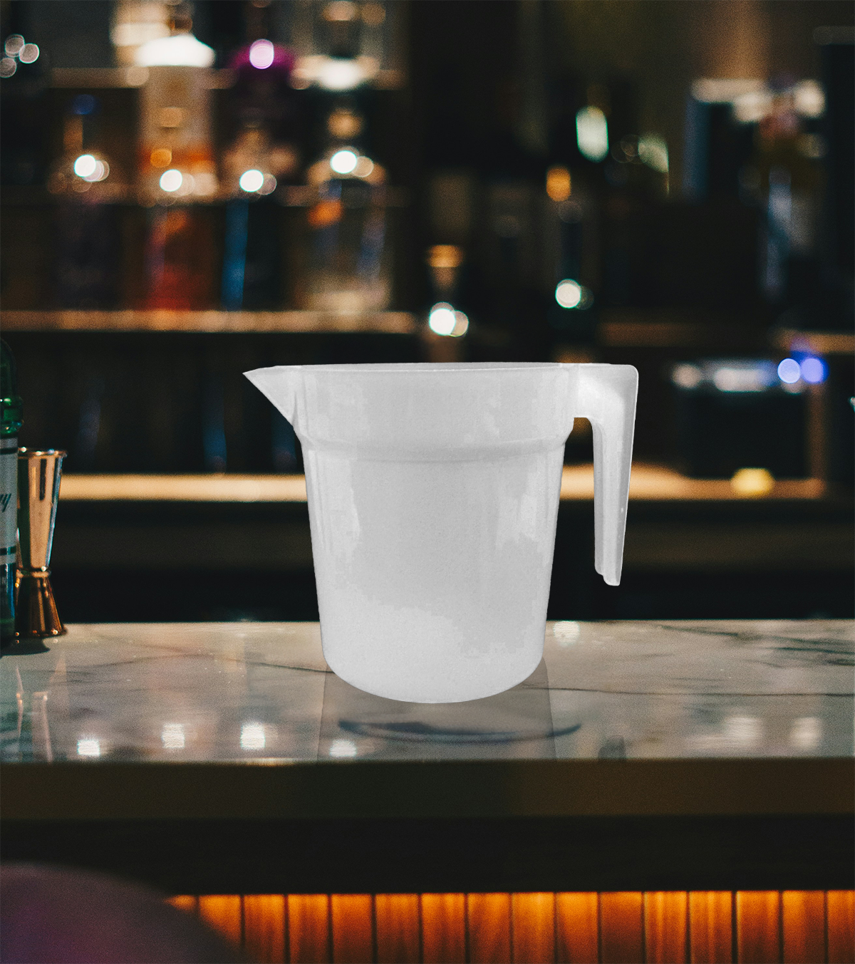 48oz Stackable Pitchers- Printed with a Logo of your choice. Printed pitchers for your Restaurant, Bar, or Company.