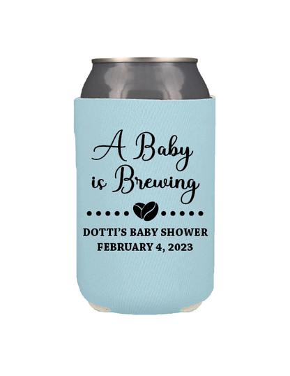 A baby is brewing-Baby shower can coolers
