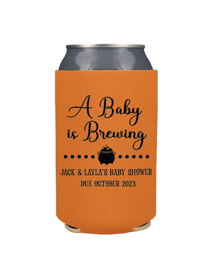 A baby is brewing-Baby shower can coolers