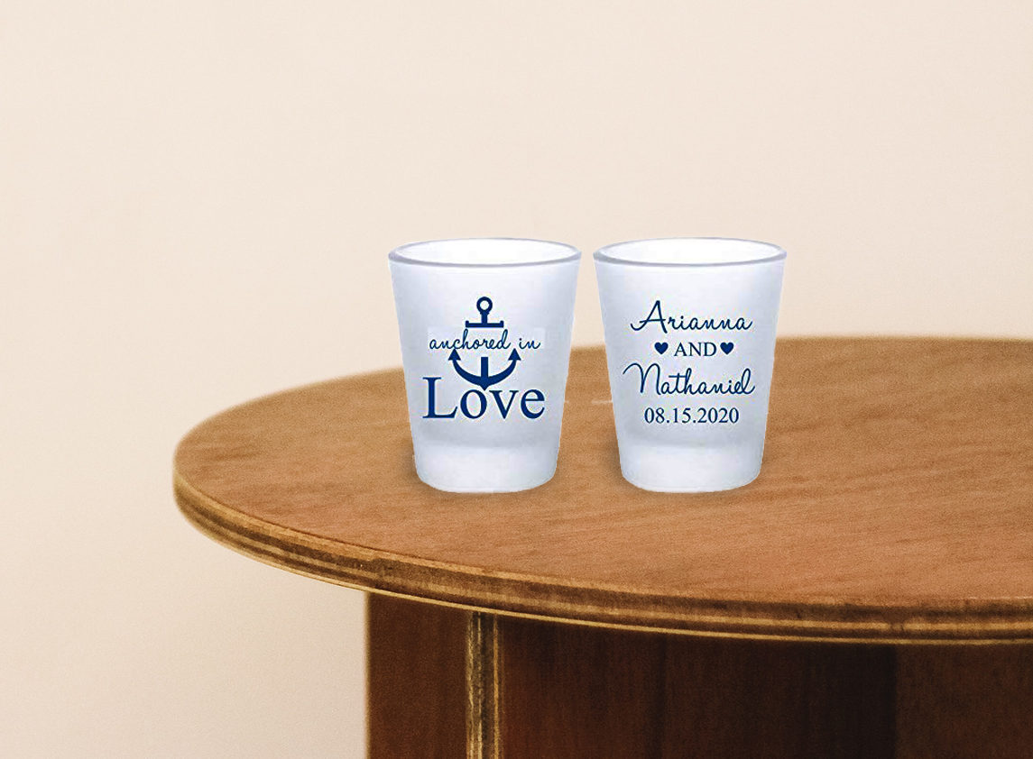 Anchored in Love: Wedding Shot Glasses