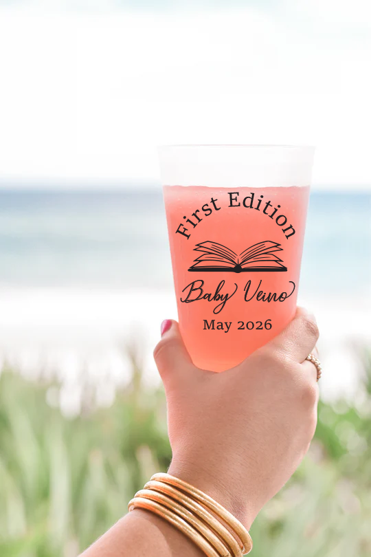 First Edition Baby Shower Frosted Flex Cups